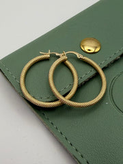 Twisted Matte Hoop Earrings