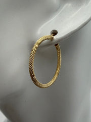Twisted Matte Hoop Earrings