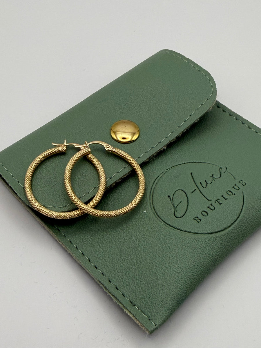 Twisted Matte Hoop Earrings