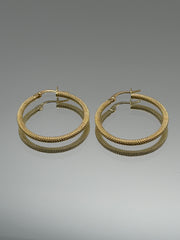 Twisted Matte Hoop Earrings