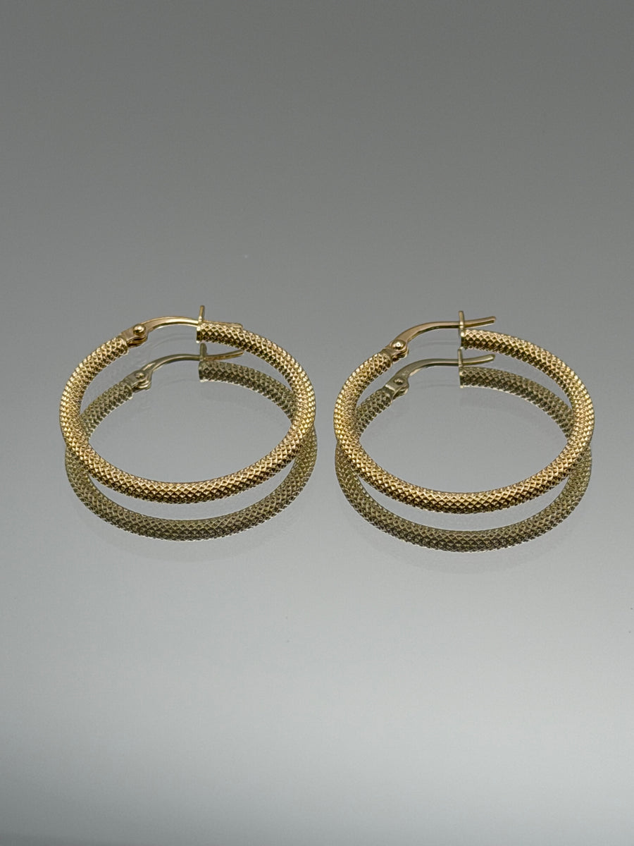 Twisted Matte Hoop Earrings