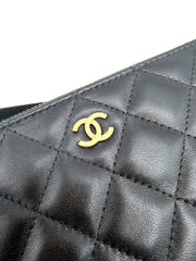 CHANEL DOUBLE ZIP  WALLET ON CHAIN LAMBSKIN