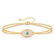 "EVIL EYE" PVD GOLD-PLATED STAINLESS STEEL BRACELET - INTENSITY