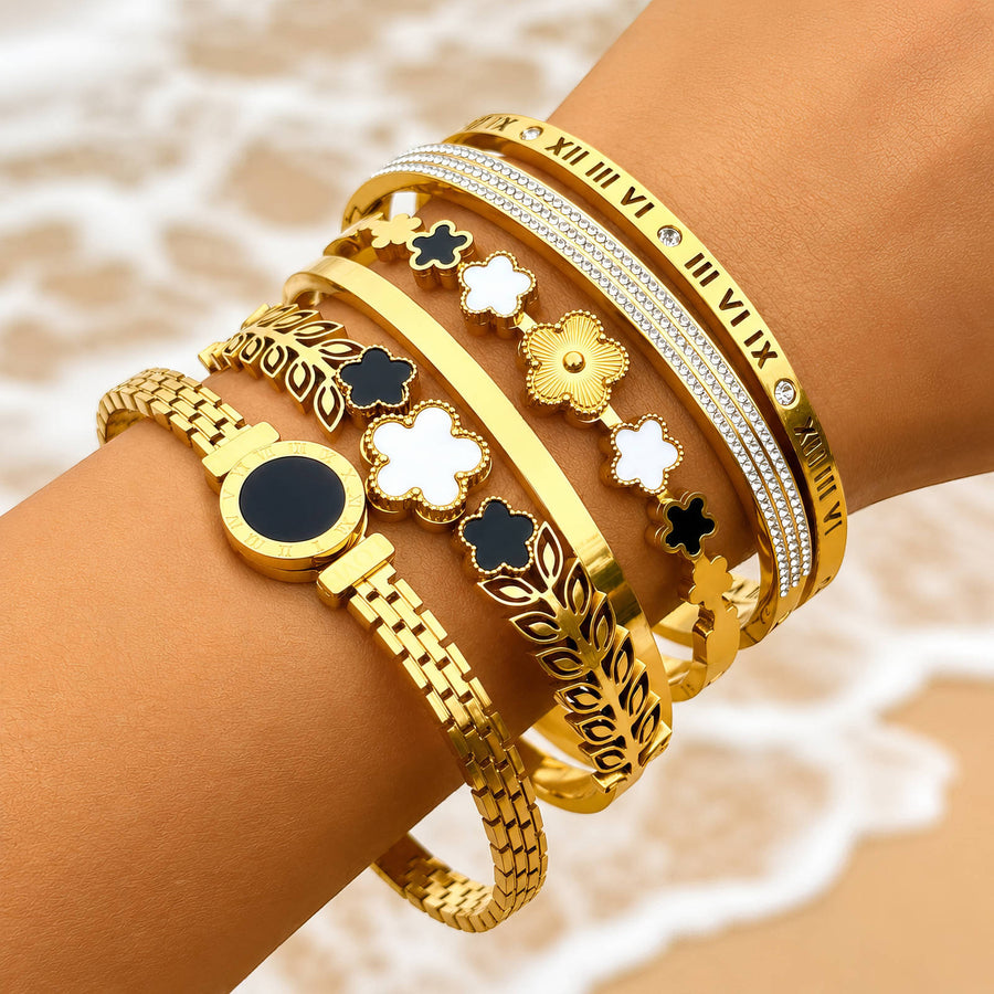 GOLD-PLATED STAINLESS STEEL BANGLE