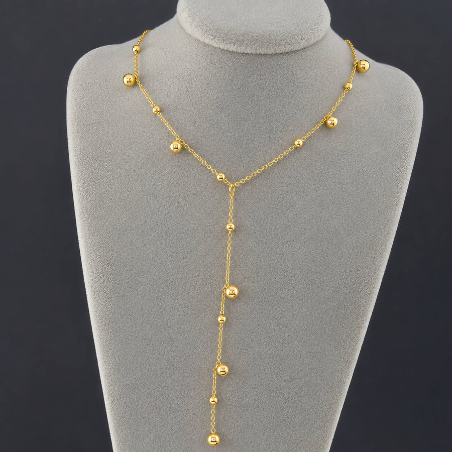 PVD GOLD-PLATED STAINLESS STEEL NECKLACE - INTENSITY