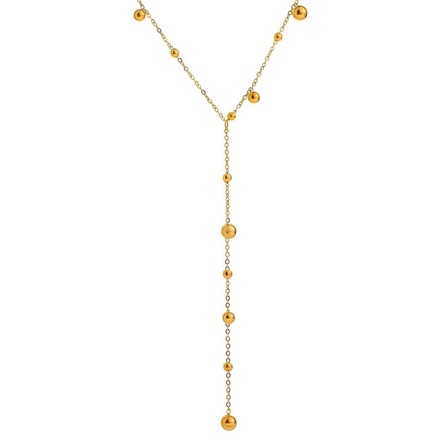 PVD GOLD-PLATED STAINLESS STEEL NECKLACE - INTENSITY