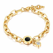 PVD GOLD-PLATED STAINLESS STEEL BRACELET - INTENSITY