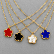 "FLOWER" PVD GOLD-PLATED STAINLESS STEEL NECKLACE - INTENSITY