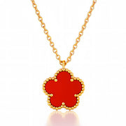 "FLOWER" PVD GOLD-PLATED STAINLESS STEEL NECKLACE - INTENSITY