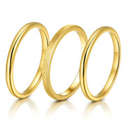 PVD GOLD-PLATED STAINLESS STEEL FINGER RING - INTENSITY
