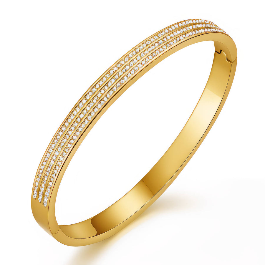 GOLD-PLATED STAINLESS STEEL BANGLE