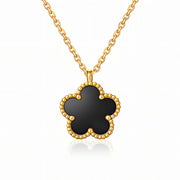 "FLOWER" PVD GOLD-PLATED STAINLESS STEEL NECKLACE - INTENSITY