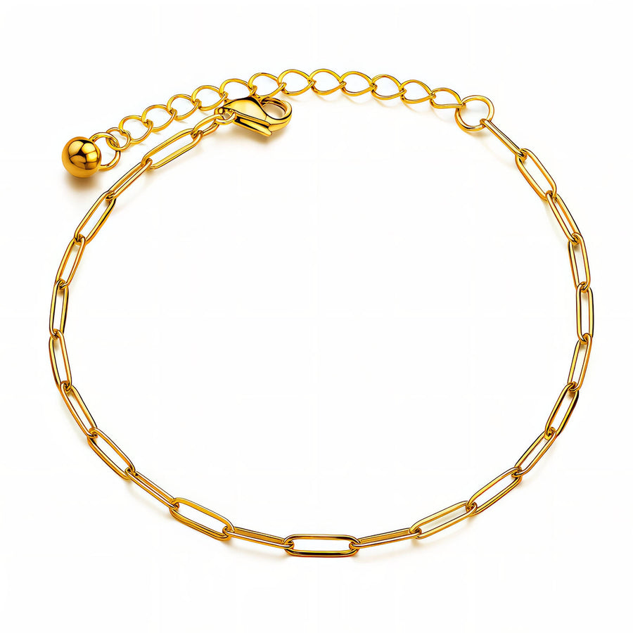 PVD GOLD-PLATED STAINLESS STEEL ANKLET - INTENSITY
