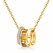 PVD GOLD-PLATED STAINLESS STEEL NECKLACE - INTENSITY