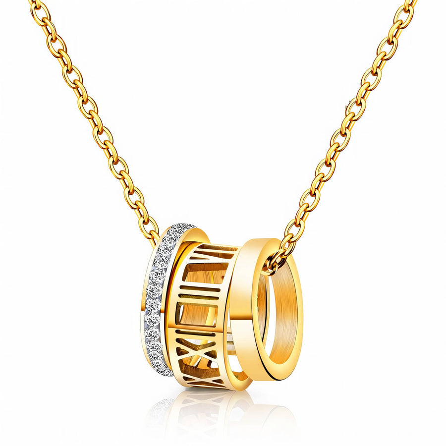 PVD GOLD-PLATED STAINLESS STEEL NECKLACE - INTENSITY