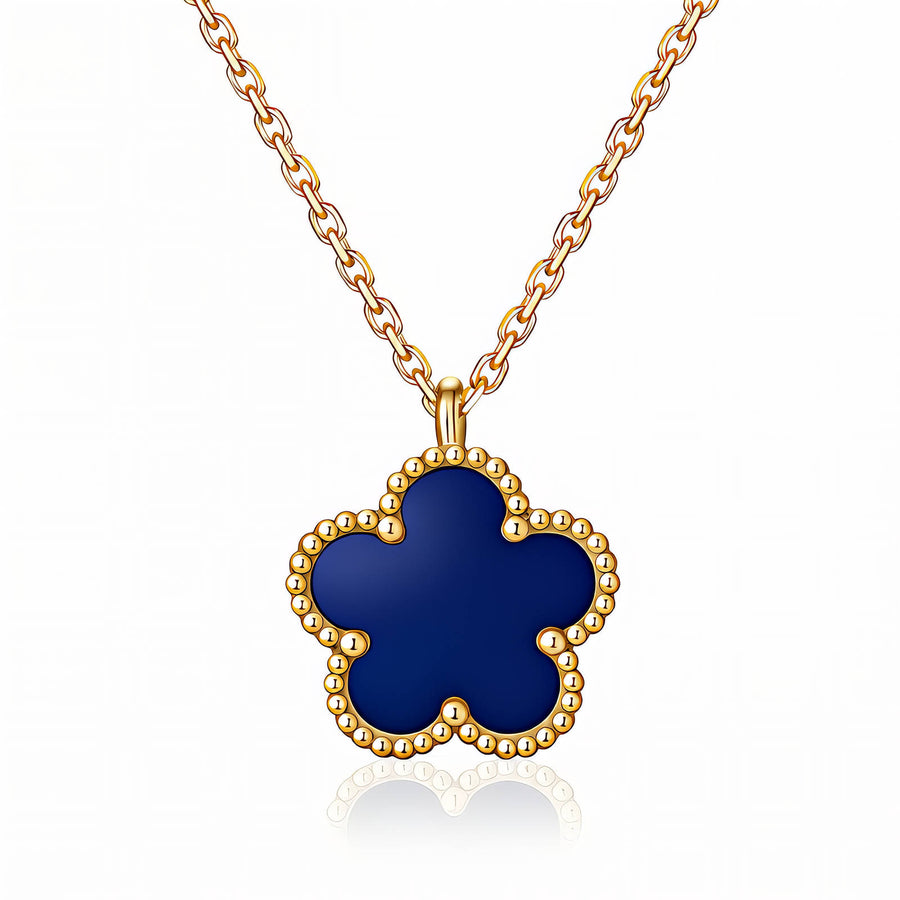 "FLOWER" PVD GOLD-PLATED STAINLESS STEEL NECKLACE - INTENSITY
