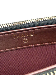CHANEL DOUBLE ZIP  WALLET ON CHAIN LAMBSKIN