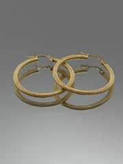 Twisted Matte Hoop Earrings