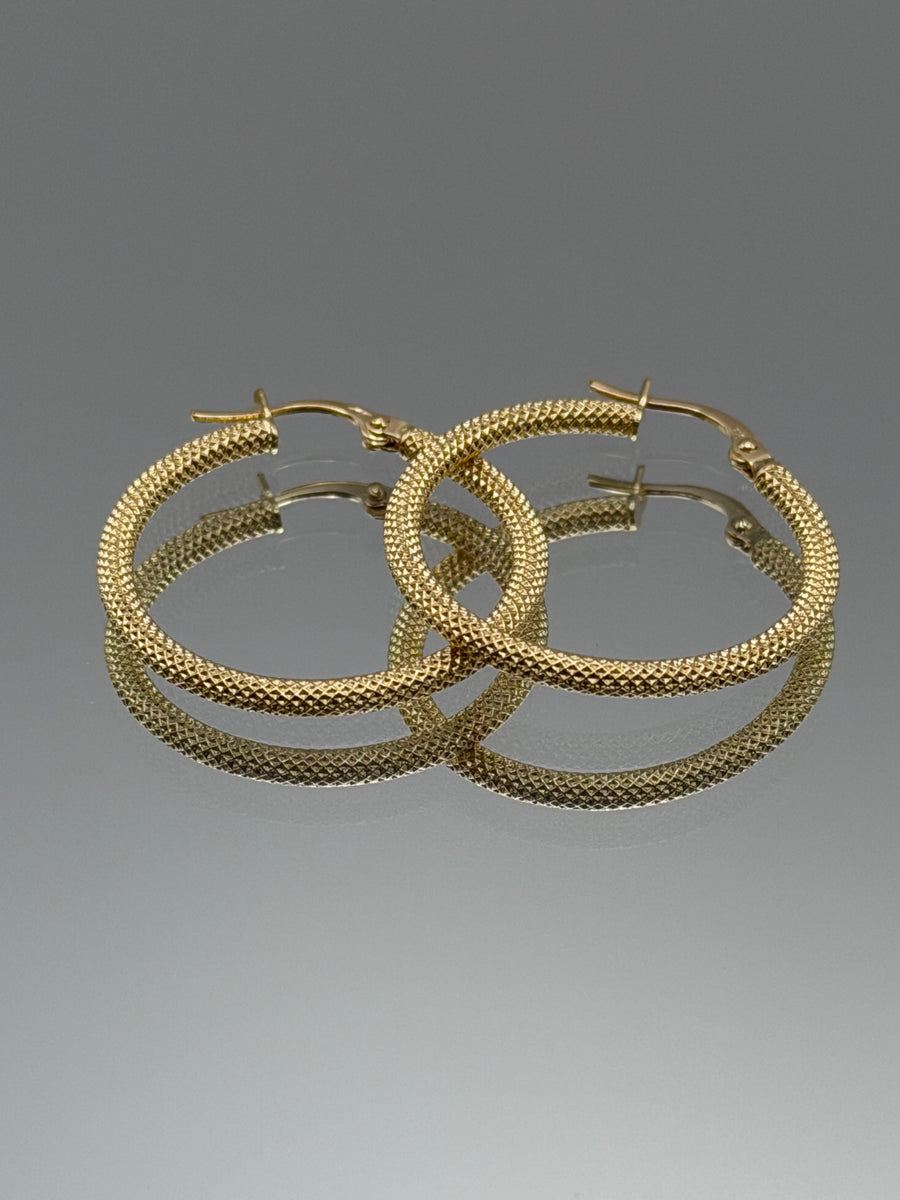 Twisted Matte Hoop Earrings