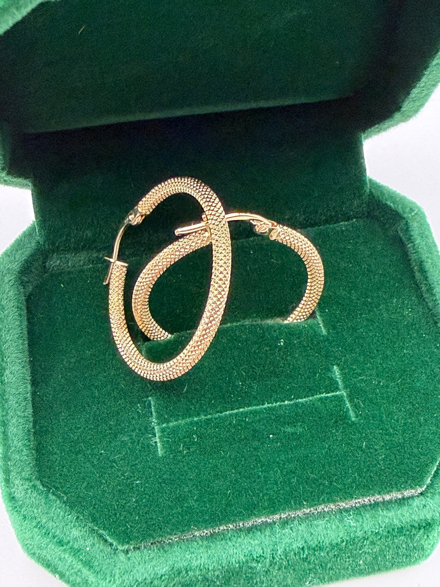 Twisted Matte Hoop Earrings