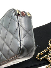 CHANEL DOUBLE ZIP  WALLET ON CHAIN LAMBSKIN