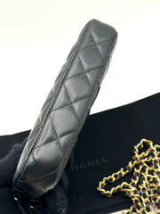 CHANEL DOUBLE ZIP  WALLET ON CHAIN LAMBSKIN