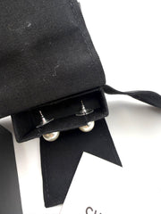 CHANEL PEARL DROP CC STUD EARRINGS