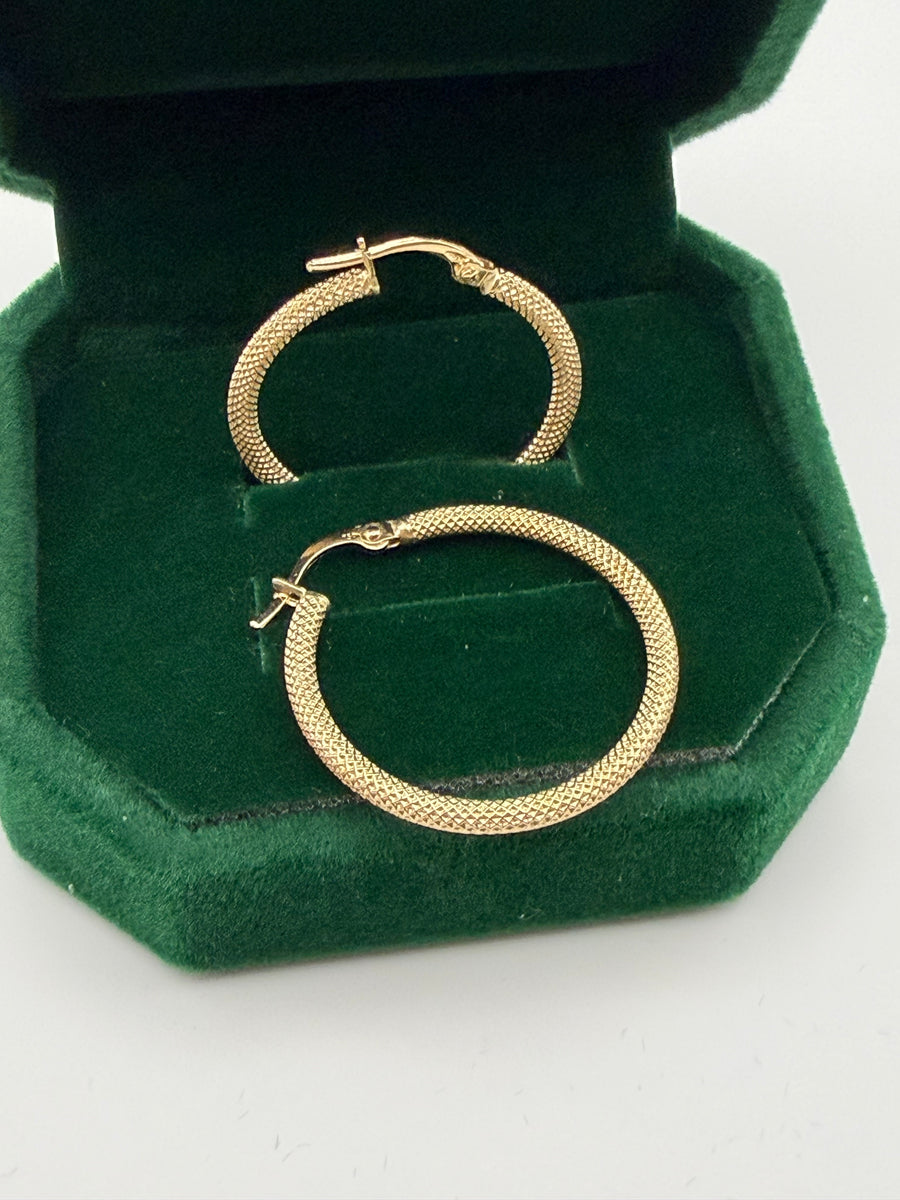 Twisted Matte Hoop Earrings