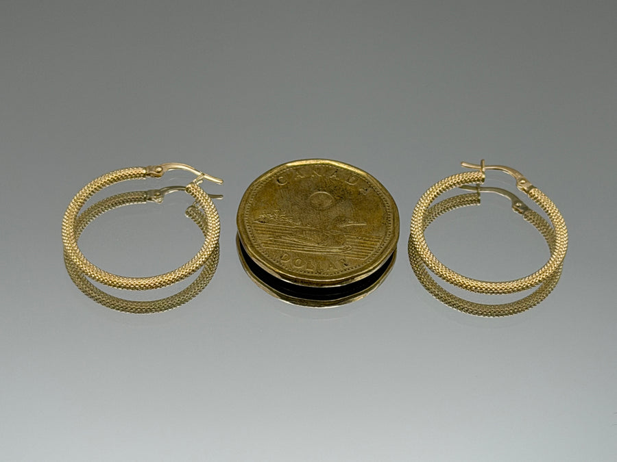 Twisted Matte Hoop Earrings