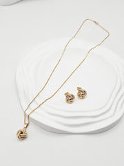 Cinnamon/Knot  Set Necklace/Earrings