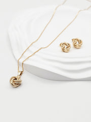 Cinnamon/Knot  Set Necklace/Earrings