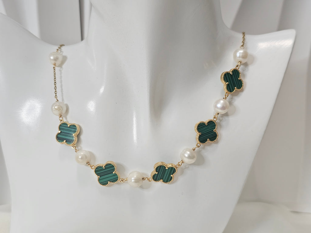 Clover with Fresh Water Pearls Station Set