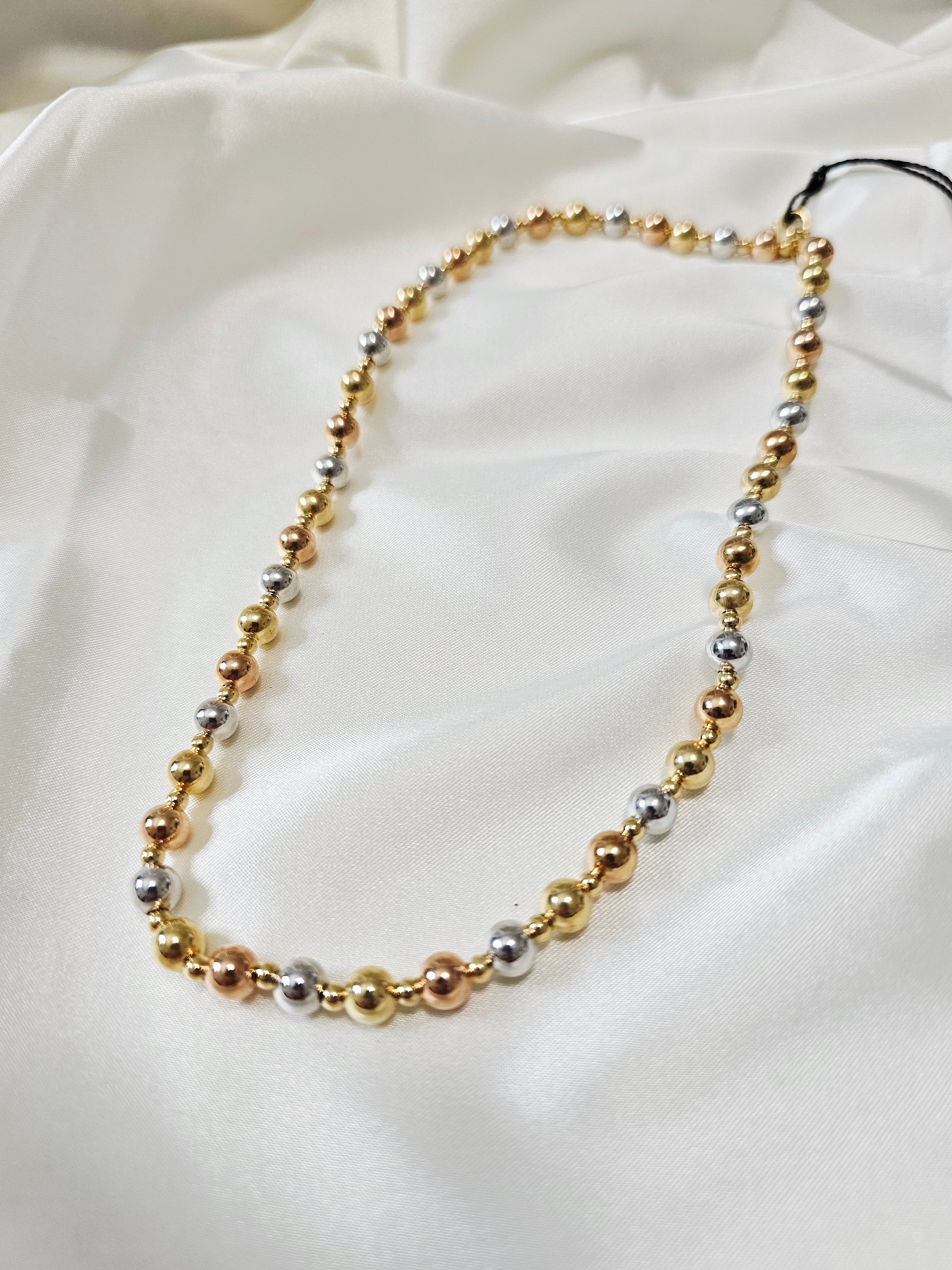 Tricolor Bubble Necklace