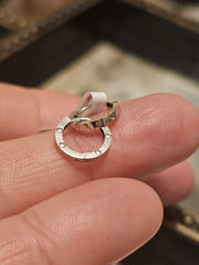 White Gold Huggies Earrings