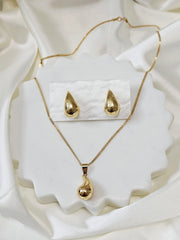 Half Set Mini Teardrop Pendant and Earrings Only