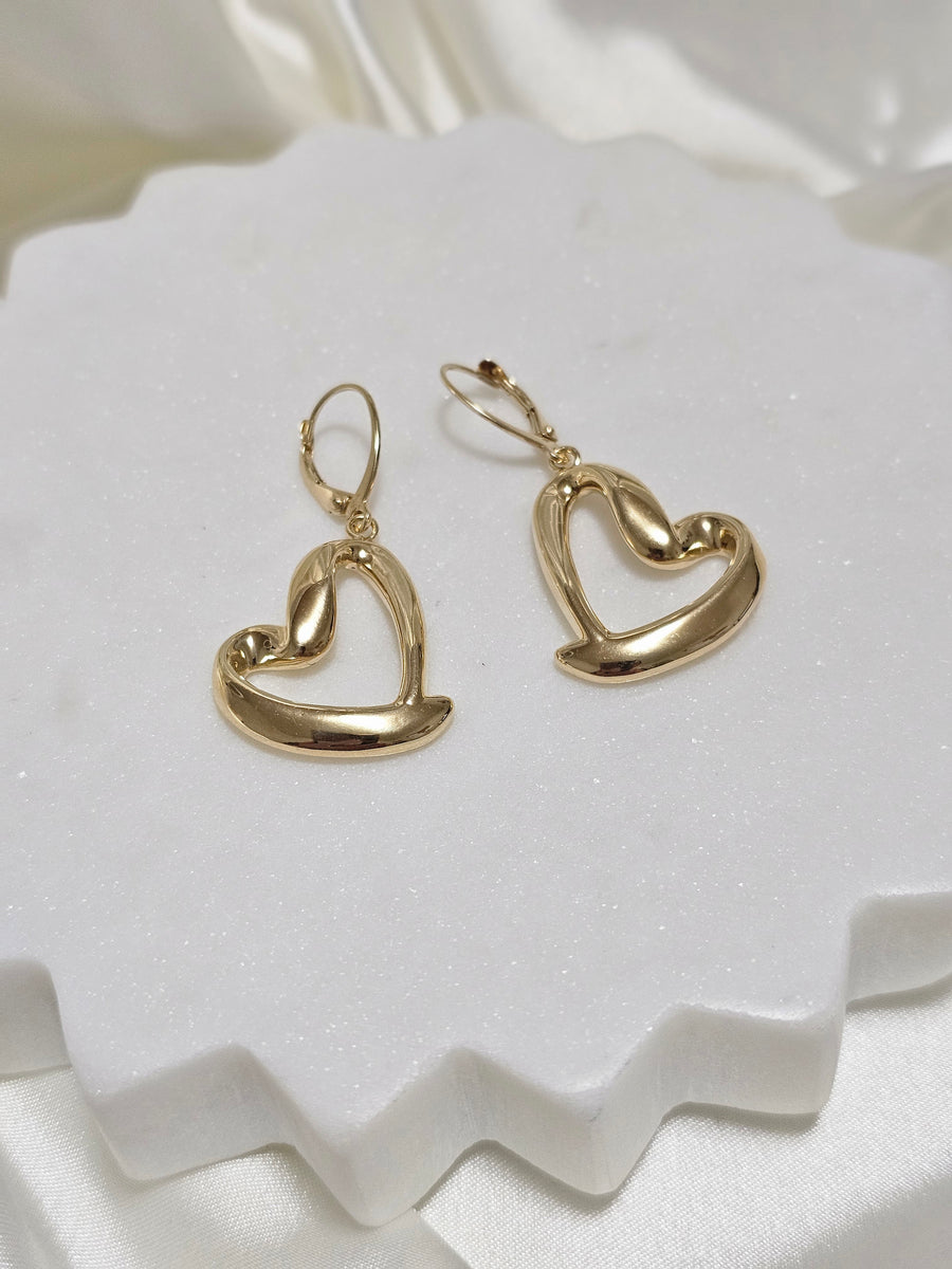Happy Heart Dangling Earrings