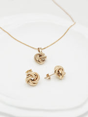 Cinnamon/Knot  Set Necklace/Earrings