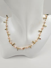 " SOFIA RAINBOW " FRESH WATER PEARLS NECKLACE
