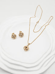Cinnamon/Knot  Set Necklace/Earrings