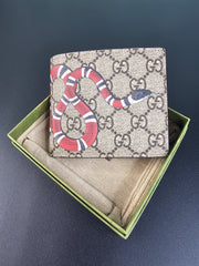 GUCCI  BI-FOLD WALLET GG SUPREME KINGSNAKE