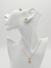 Cinnamon/Knot  Set Necklace/Earrings
