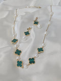Clover with Fresh Water Pearls Station Set
