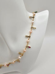 " SOFIA RAINBOW " FRESH WATER PEARLS NECKLACE