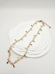" SOFIA RAINBOW " FRESH WATER PEARLS NECKLACE