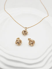 Cinnamon/Knot  Set Necklace/Earrings