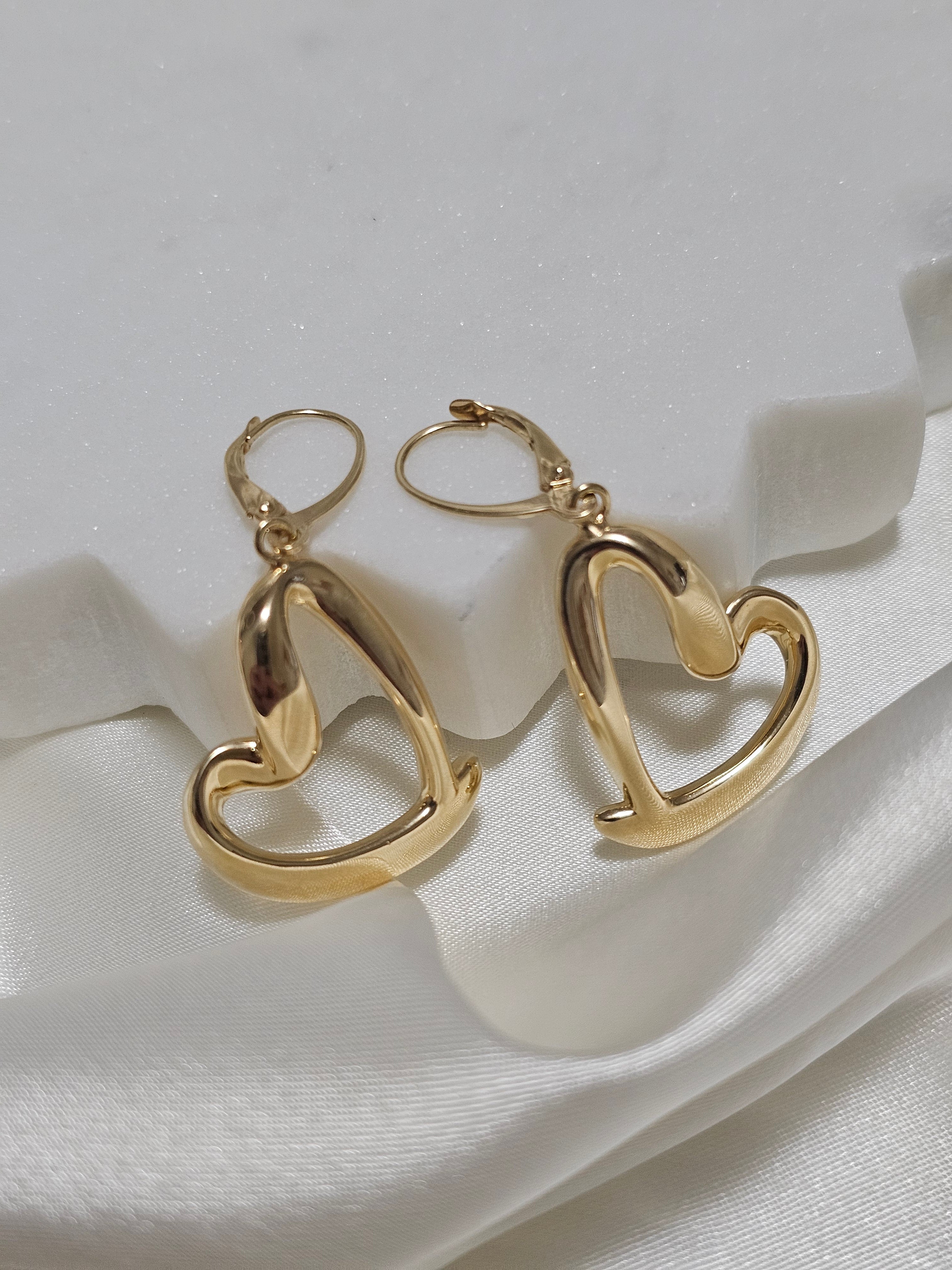 Happy Heart Dangling Earrings