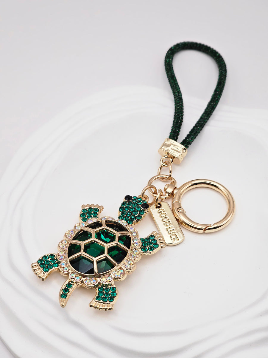 Turtle Keychain : Emerald/Gold