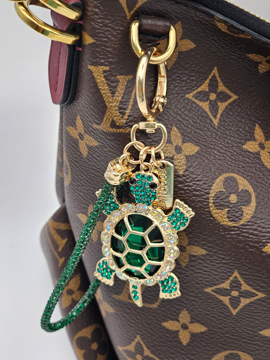 Turtle Keychain : Emerald/Gold
