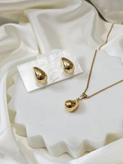 Half Set Mini Teardrop Pendant and Earrings Only