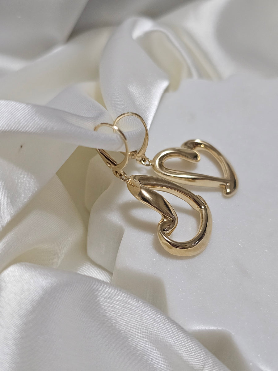 Happy Heart Dangling Earrings